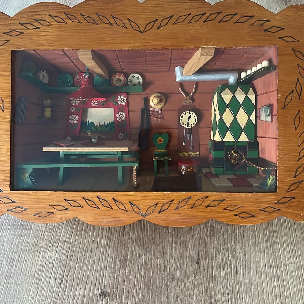 RARE- VINTAGE- German Shadow Box 1940s